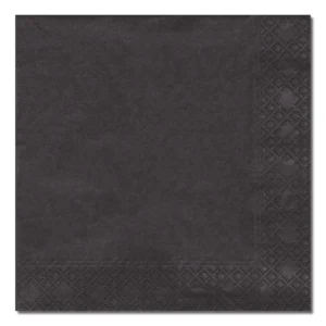 Cocktailservett svart 200-p 24S(hel krt 12frp)