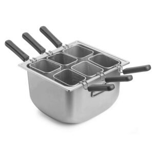 Pastakittel 38x35cm ink.6 pastakorgar 14x10cm Rostfritt stål Pintinox.