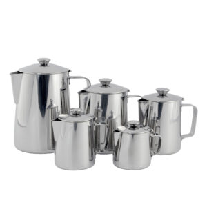 Kaffekanna med kort pip 35cl rostfritt stål