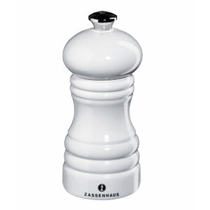 Saltkvarn 12cm blank vit Bok Berlin, Zassenhaus.