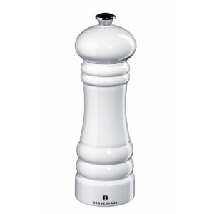 Saltkvarn 18cm blank vit Bok Berlin, Zassenhaus.