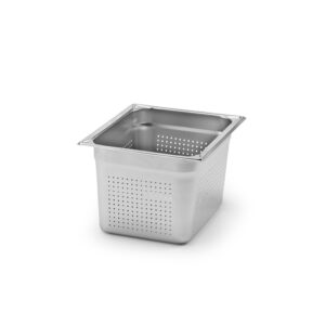 Kantin GN 1/2-200 utan handtag Perforerad Rostfritt stål 18/10 Patina.