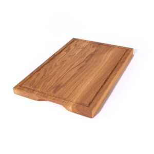 Skärbräda med skåra och handtag Ek 35x25x2,2cm