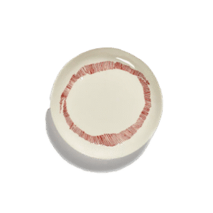Flat tallrik 160mm White Swirl Stripes Red Feast, Serax