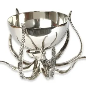 Champagneskål metall m."Bläckfisk"-ställning