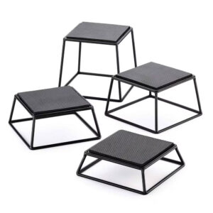 Ställning non-slip 4st i olika nivåer svart puderlack