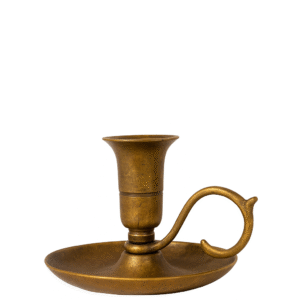 Ljusstake 1-lj.antik mässing H.8cm