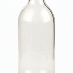 Glasflaska 50cl klar m silverkapsyl