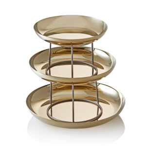 Skaldjursställning 3-våningar Guld
